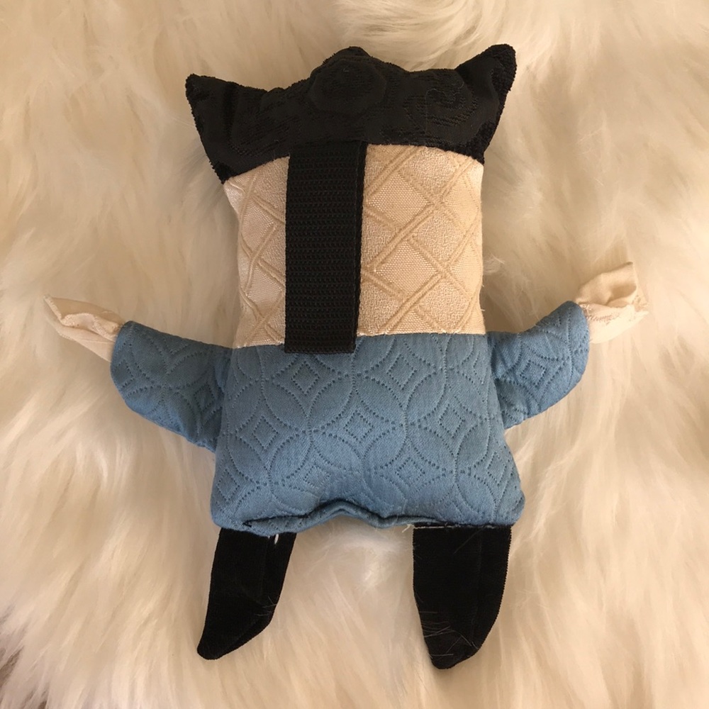 Stuffed Doll Small Pillow Plush Asian Inspired China Man Unique Handmade Accent - Picture 4 of 4